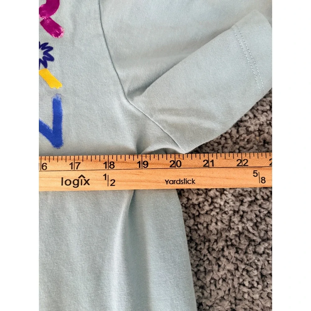 Jordan T-Shirt Large Blue The Cradle Abstract Graphic Streetwear Artistic Sporty